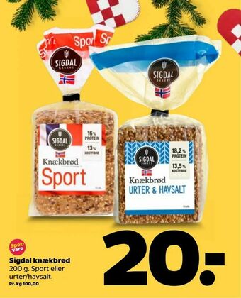Netto Sigdal knækbrød tilbud
