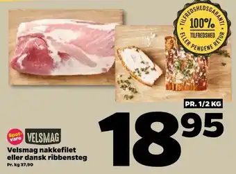 Netto Velsmag nakkefilet eller dansk ribbensteg tilbud