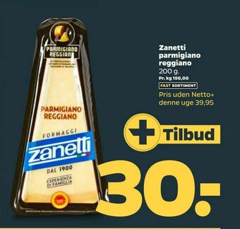 Netto Zanetti parmigiano reggiano tilbud