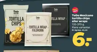 Netto Tortilla chips eller wraps tilbud
