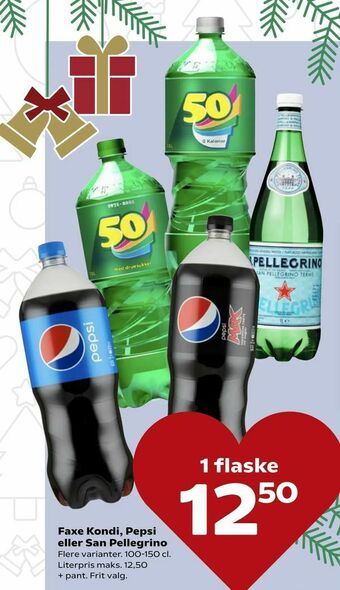 SuperBrugsen Faxe Kondi, Pepsi eller San Pellegrino tilbud