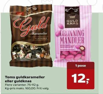 SuperBrugsen Toms guldkarameller eller guldknas tilbud