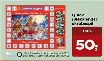 SuperBrugsen Quick jule kalender skrabespil tilbud