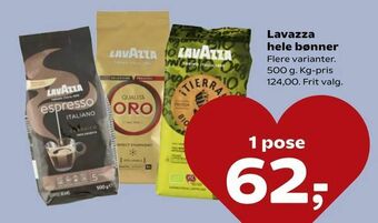 SuperBrugsen Lavazza hele bønner tilbud