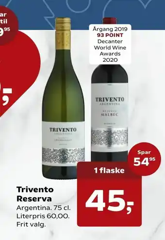 SuperBrugsen Trivento Reserva tilbud