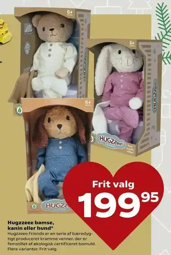 SuperBrugsen Hugzzeee bamse, kanin eller hund tilbud