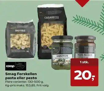 SuperBrugsen Smag Forskellen pasta eller pesto tilbud