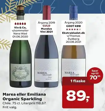 SuperBrugsen Marea eller Emiliana Organic Sparkling tilbud