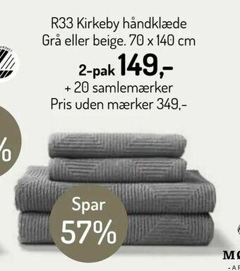 SuperBrugsen R33 Kirkeby håndklæde tilbud