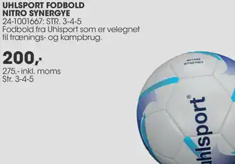 Uhlsport Fodbold Nitro Synergye 275 Inkl.Moms
