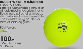 Sportigan Knudsen77 Skum Håndbold 125 Inkl.Moms tilbud