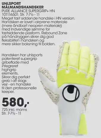 Sportigan Uhlsport Malmandshandsker 725 Inkl.Moms tilbud
