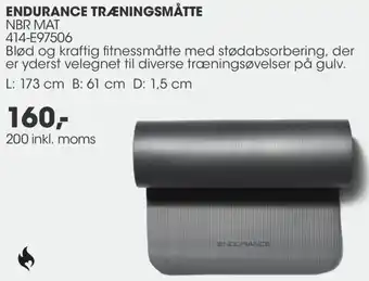 Sportigan Endurance Træningsmåtte NBR Mat tilbud