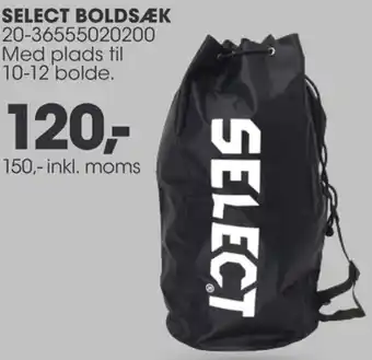 Sportigan Select Boldsæk 20-36555020200 150 inkl.Moms tilbud