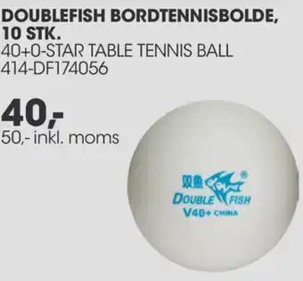 Doublefish Bordtennisbolde, 10 Stk.