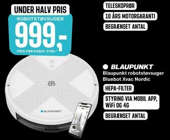 Skousen Blaupunkt robotstøvsuger Bluebot Xvac Nordic tilbud