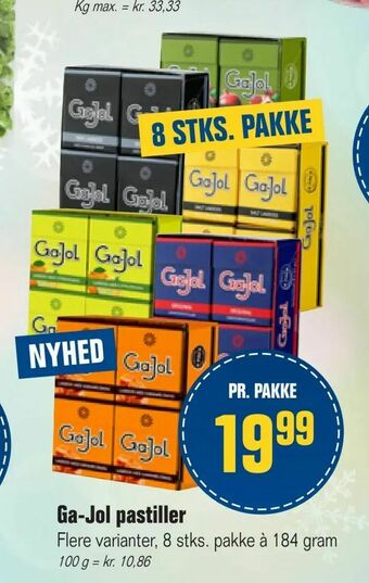 Otto Duborg Ga-Jol pastiller tilbud
