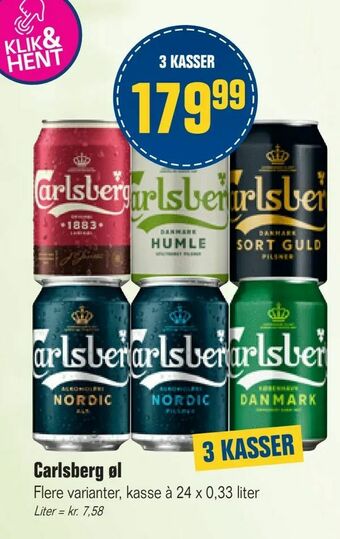 Otto Duborg Carlsberg øl tilbud