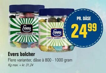 Otto Duborg Evers bolcher tilbud