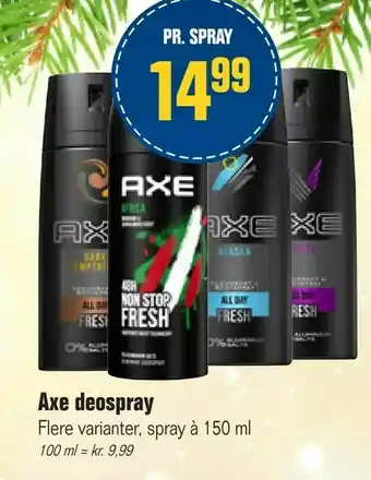Otto Duborg Axe deospray tilbud