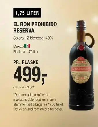 El ron prohibido reserva