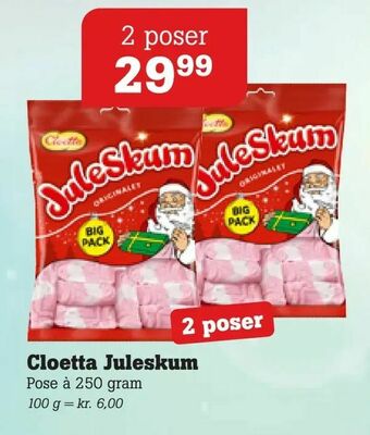 Poetzsch Padborg Cloetta Juleskum tilbud