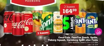 Poetzsch Padborg Coca-Cola, FuzeTea Peach, Sprite, Tuborg Squash, Carlsberg Sport eller Fanta tilbud