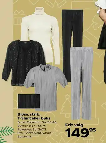 Kvickly Bluse, strik, T-Shirt eller buks tilbud
