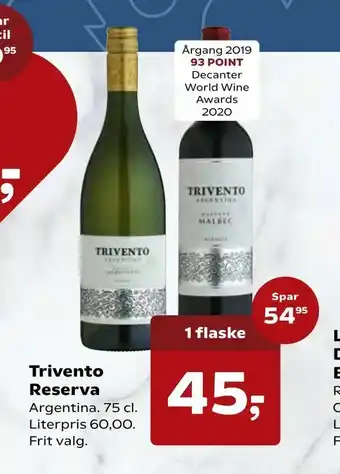 Kvickly Trivento Reserva tilbud