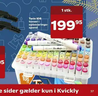 Twin 108 tusser i opbevaringsspand