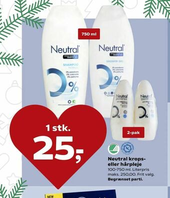 Kvickly Neutral krops eller hårpleje tilbud