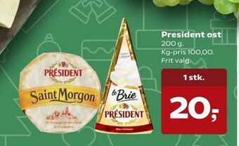 Kvickly President ost tilbud