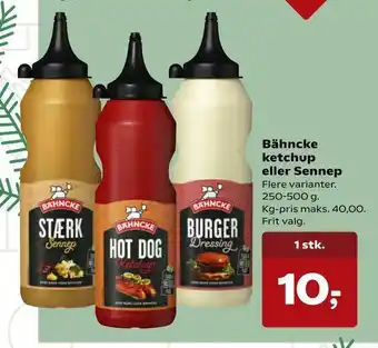 Kvickly Bähncke ketchup eller Sennep tilbud