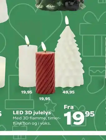 Kvickly LED 3D julelys tilbud