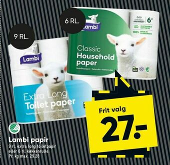 Bilka Lambi papir tilbud