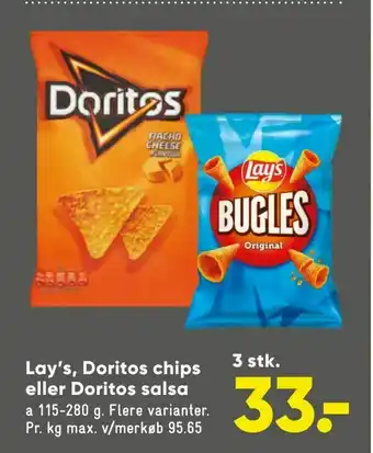 Bilka Lay's, Doritos chips eller Doritos salsa tilbud