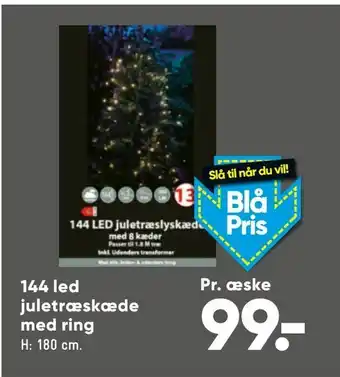 144 led juletræskæde med ring