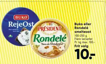 Bilka Buko eller Rondelé smelteost tilbud