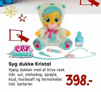 Bilka Syg dukke Kristal tilbud