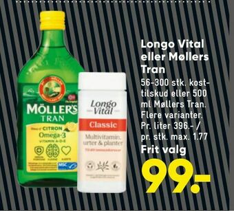 Bilka Longo Vital eller Møllers Tran tilbud