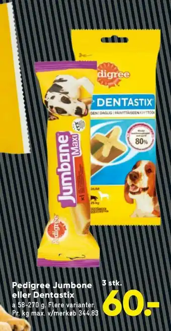 Bilka Pedigree Jumbone eller Dentastix tilbud