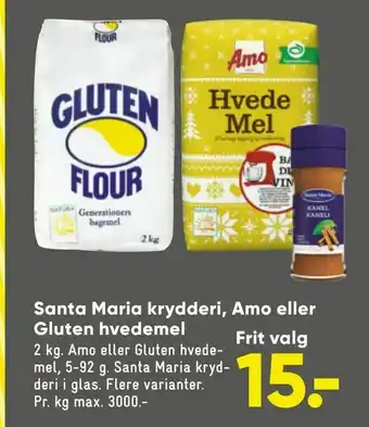 Bilka Santa Maria krydderi, Amo eller Gluten hvedemel tilbud