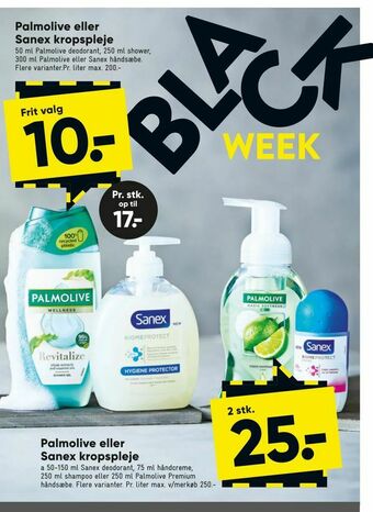 Palmolive eller Sanex kropspleje
