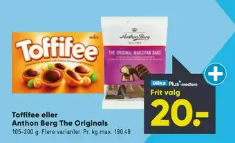 Bilka Toffifee eller Anthon Berg The Originals tilbud