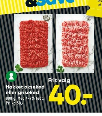 Bilka Hakket oksekød eller grisekød tilbud