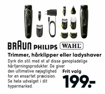 Bilka Trimmer, hårklipper eller ladyshaver tilbud