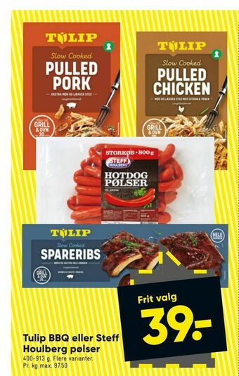 Bilka Tulip BBQ eller Steff Houlberg pølser tilbud