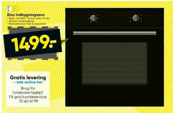 Bilka Eico indbygningsovn tilbud