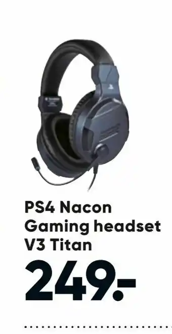 Bilka PS4 Nacon Gaming headset V3 Titan tilbud