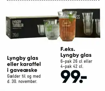 Bilka Lyngby glas eller karaffel i gaveæske tilbud